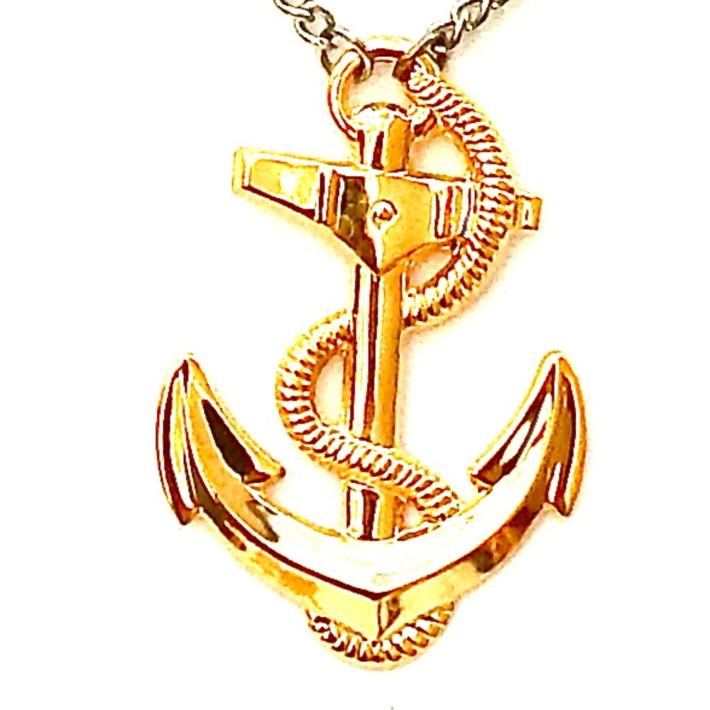 GASOLINE GLAMOUR GOLD ANCHOR PENDANT